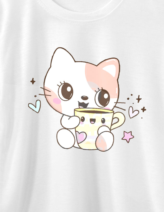 Kitty tea Trouser and t-shirt for girls