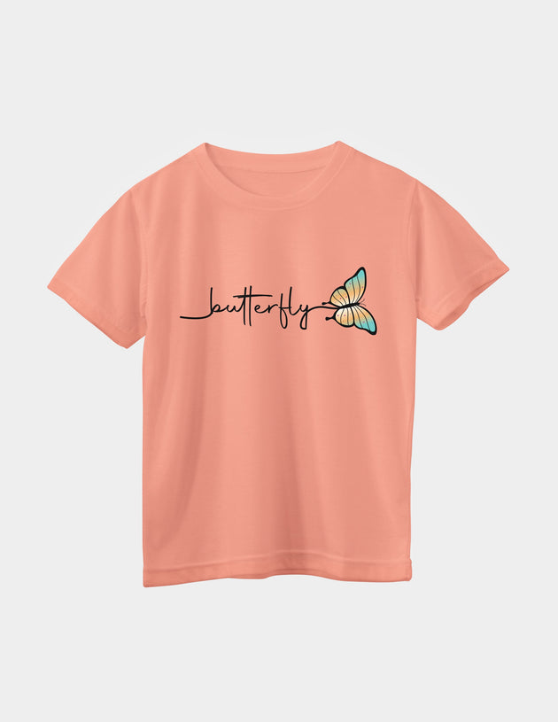 Short sleeve shirt for girls - butterfly