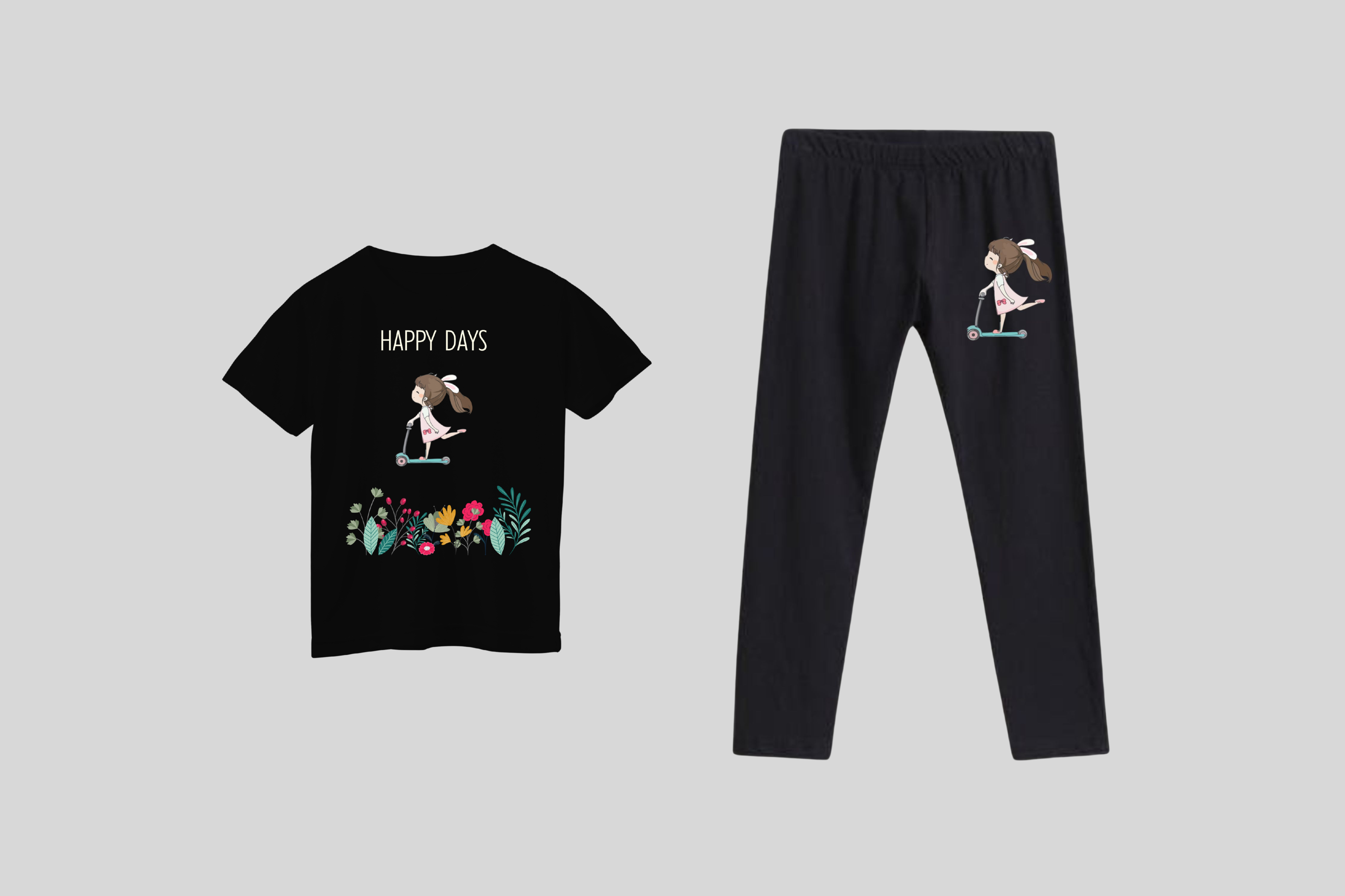 Happy Days Trouser and t-shirt for girls