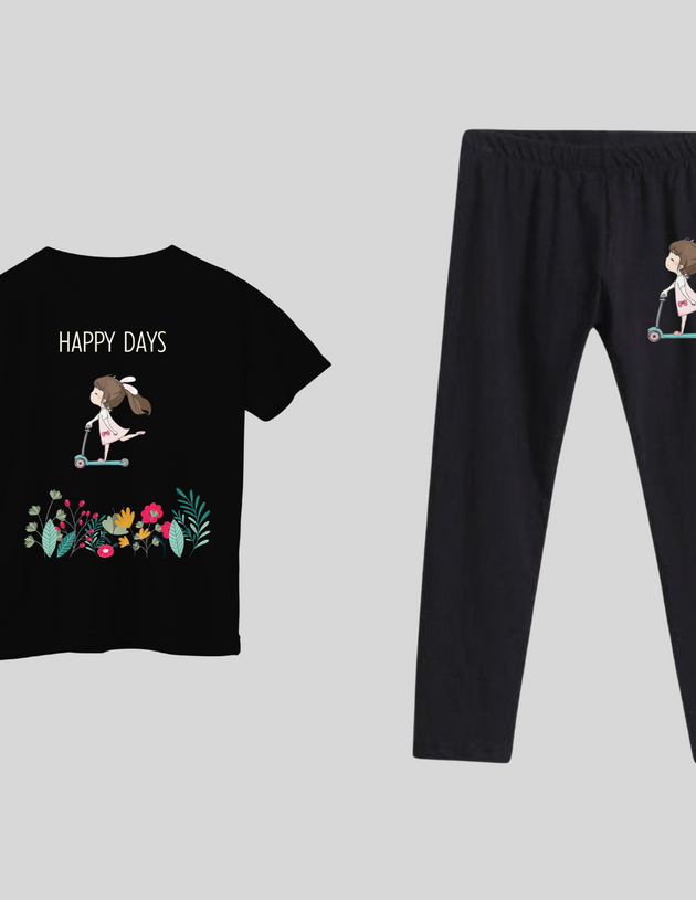 Happy Days Trouser and t-shirt for girls