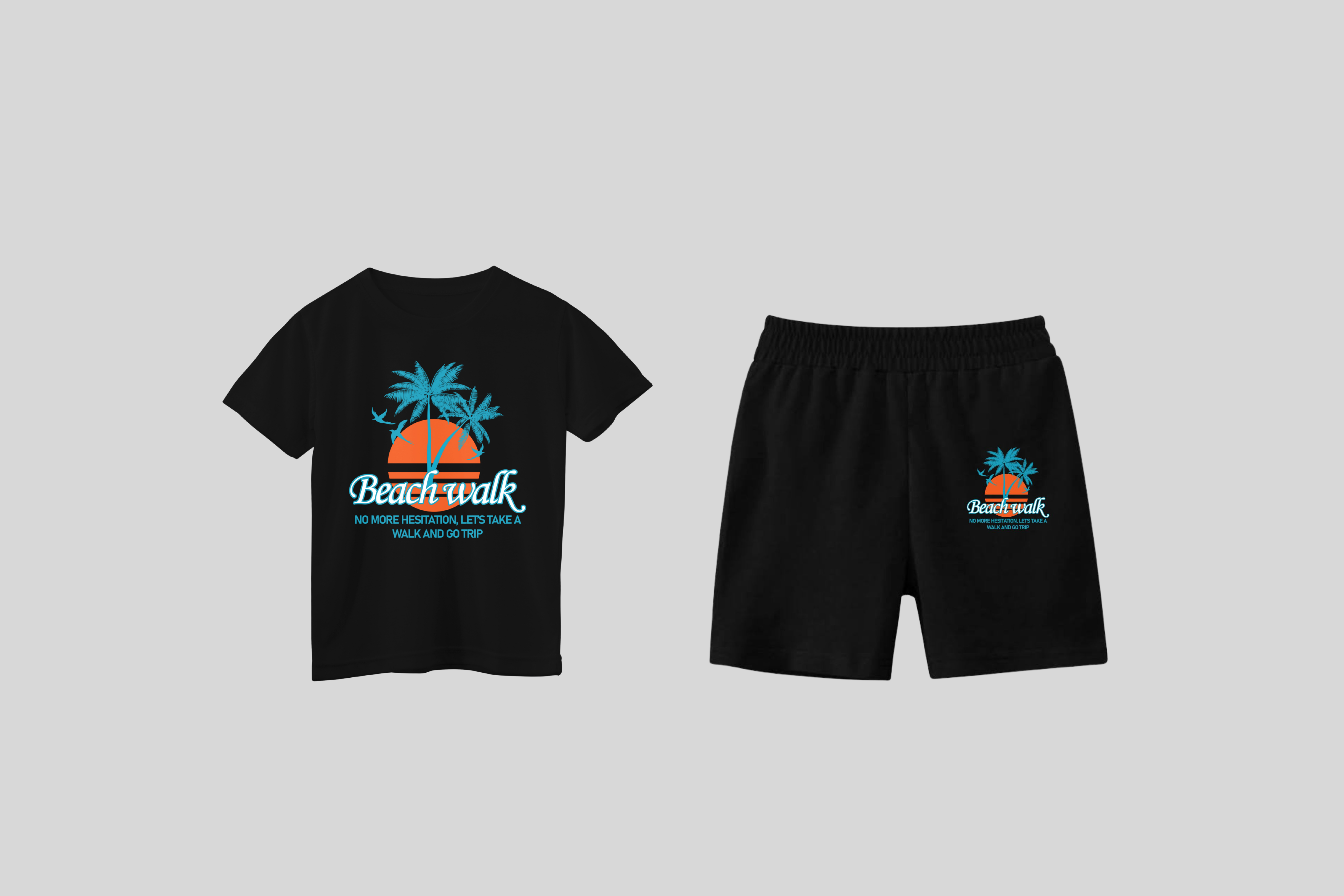 Beach Walk Shorts and t-shirt for boys