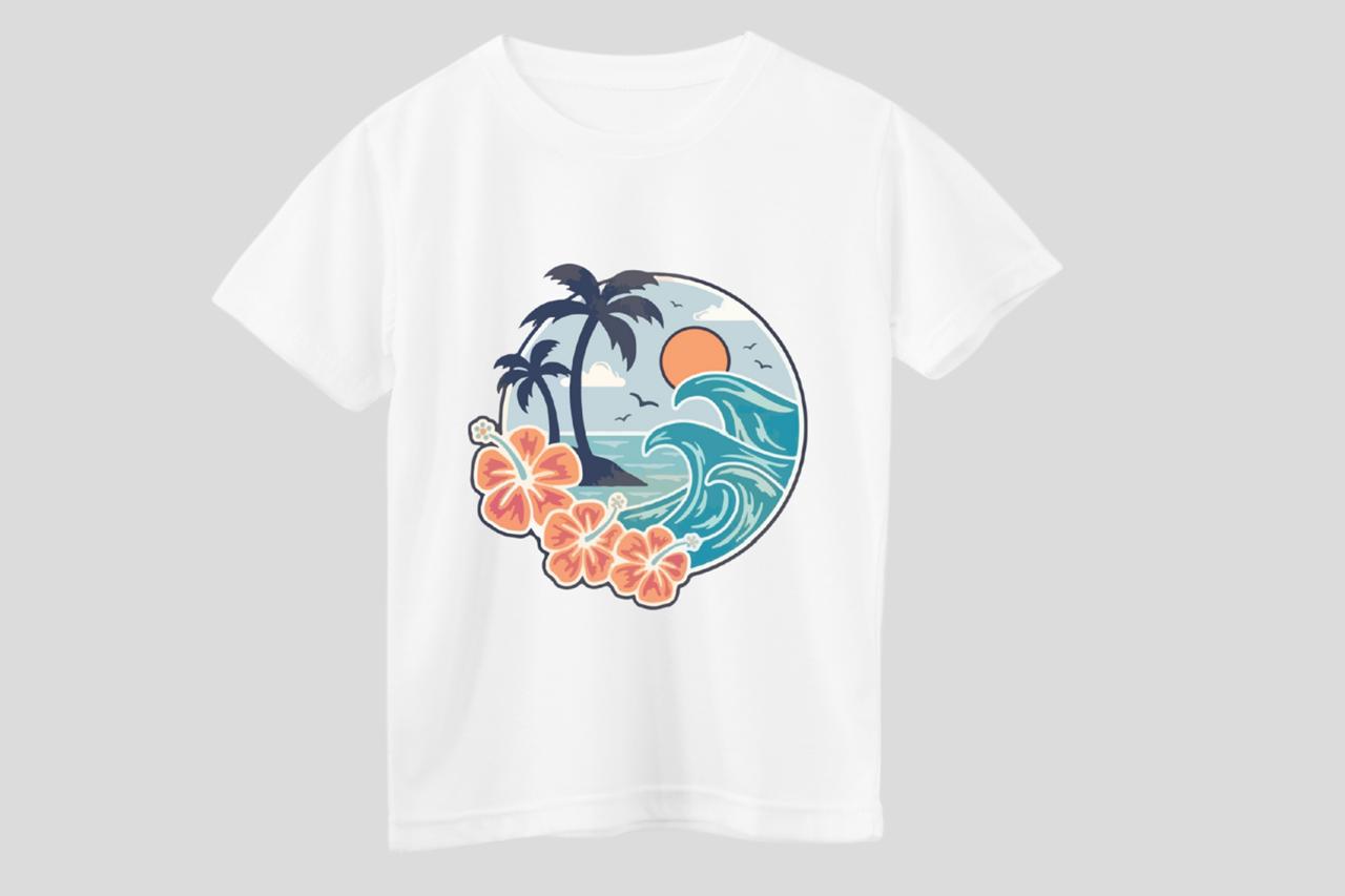 Short sleeve t-shirt for boys - Beach