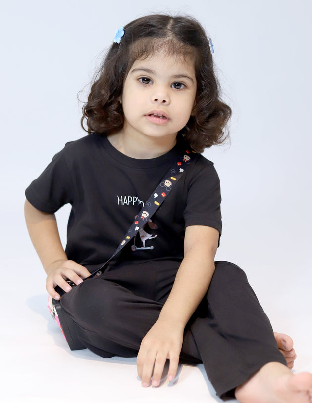 Short sleeve t-shirt for girls - Happy days