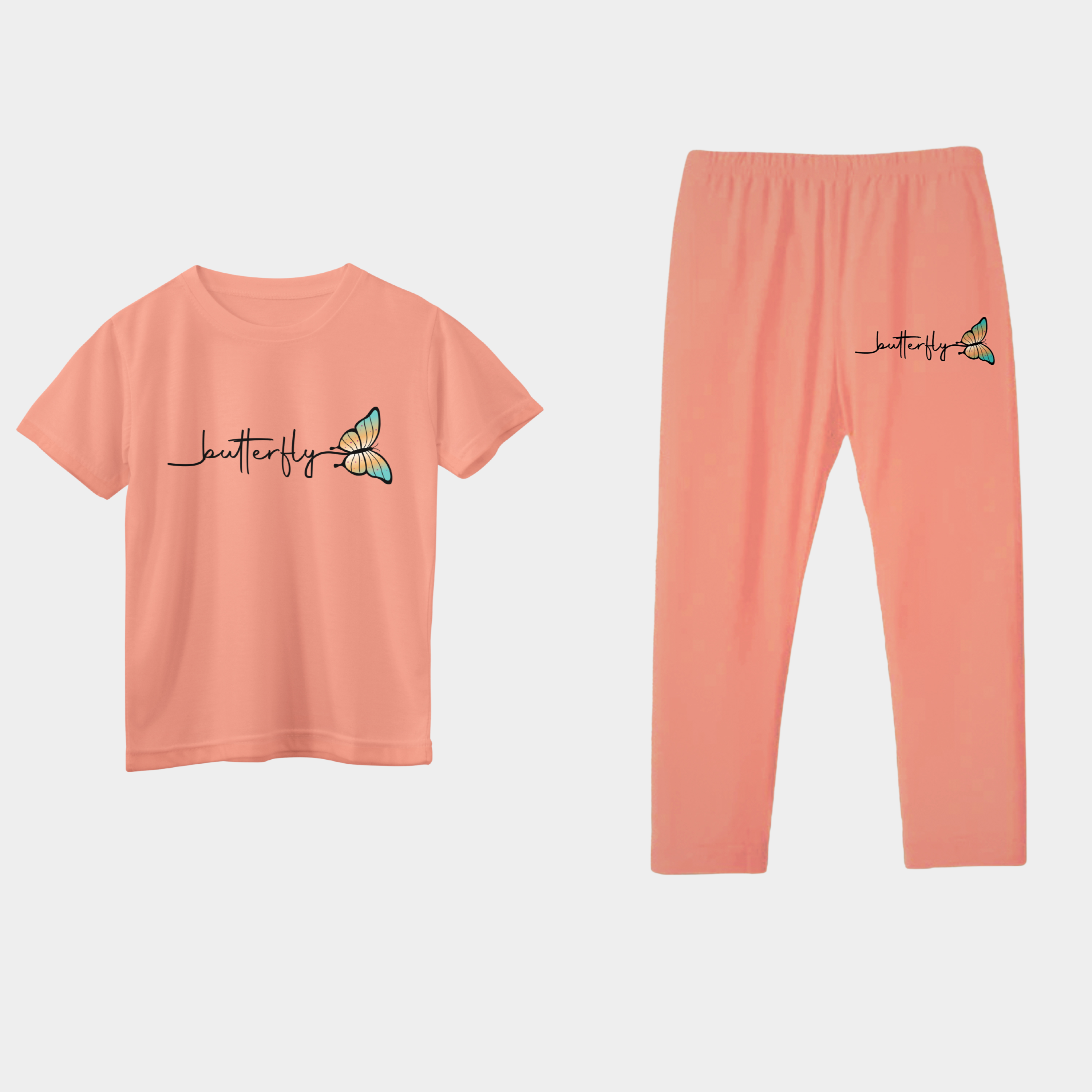 Butterfly t-shirt and Trouser for girls