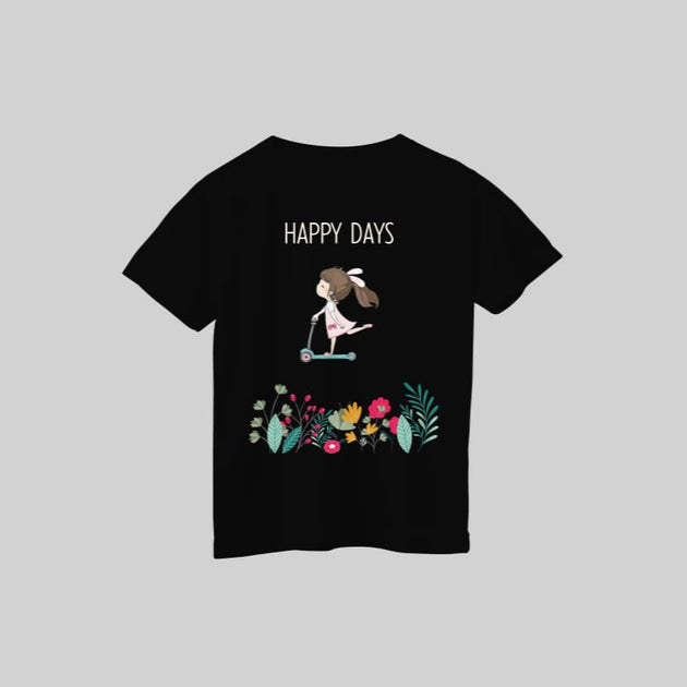 Short sleeve t-shirt for girls - Happy days